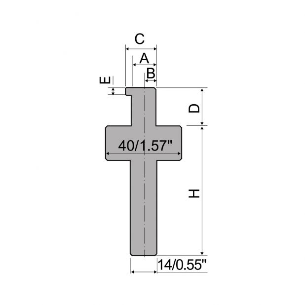 Univerzální adaptér materiál = C45, maximální zatížení = 1000 kN/m.