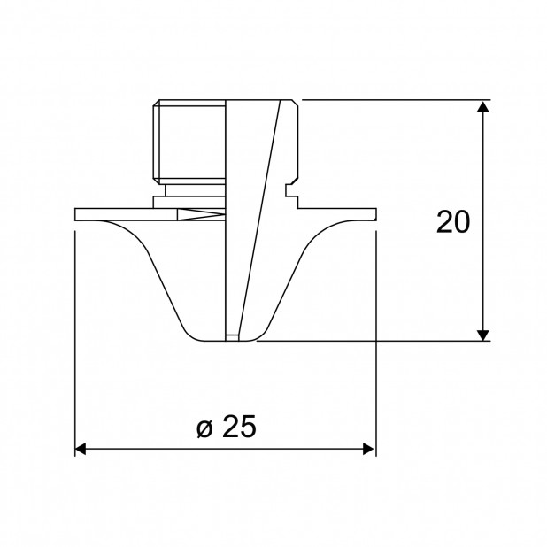 F1 Ecocut Tryska - standardní chromování. Pro laser Amada.