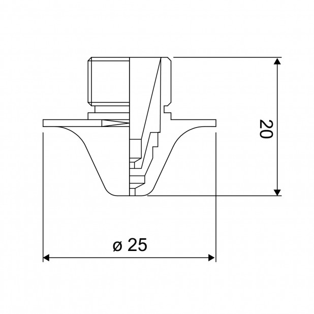 Dvojitá tryska ECO CUT - standardní chromování. Pro laser Amada.