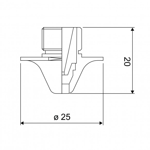 Dvojitá tryska CC - standardní chromování. Pro laser Amada.