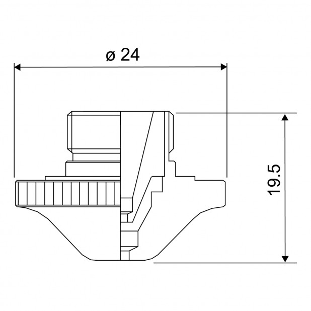 Dvojitá tryska typ D - standardní chromování. Pro laser Prima Power.