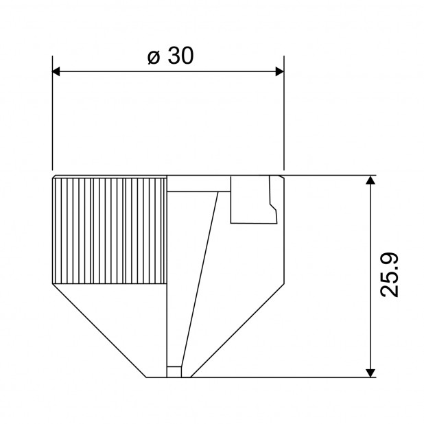 Kroužek na trysku H = 25.9 mm. Pro Mitsubishi laser.