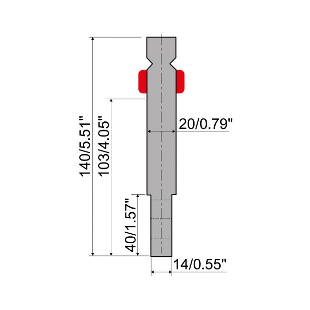 Lemovací nástroje typ R2, pracovní výška=103mm, materiál=C45, max. zatížení=800kN/m. To use with E30.
